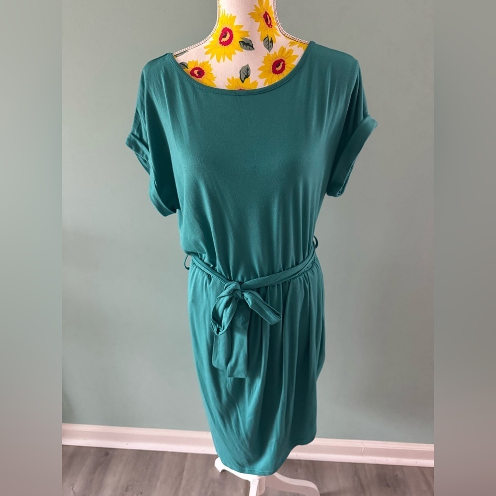 Chic Green Pleated Dress Size XL YIDARTON